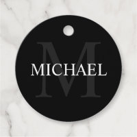 Personalised Monogram and Name Black