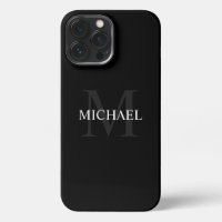 Personalised Monogram and Name Black