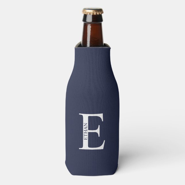 Personalised Monogram and Name Bottle Cooler (Bottle Front)