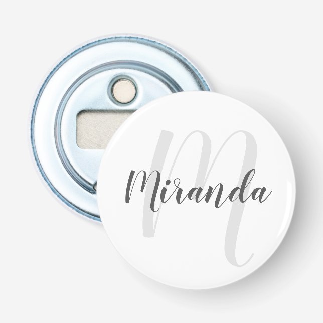 Personalised Monogram and Name Bottle Opener (Front)