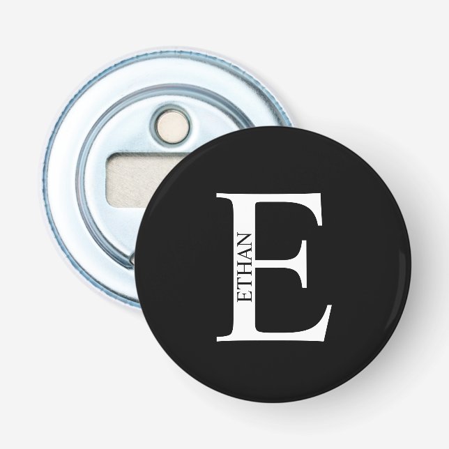 Personalised Monogram and Name Bottle Opener (Front)