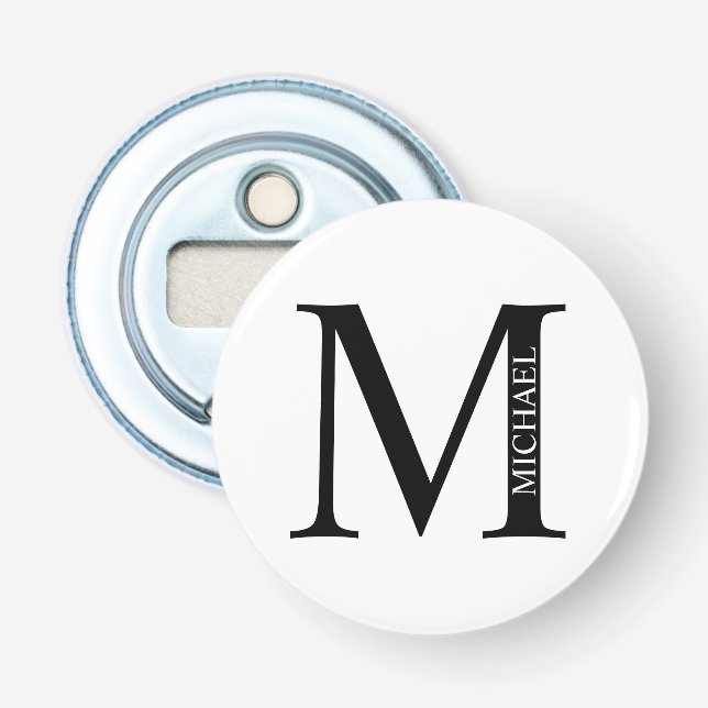 Personalised Monogram and Name Bottle Opener (Front)