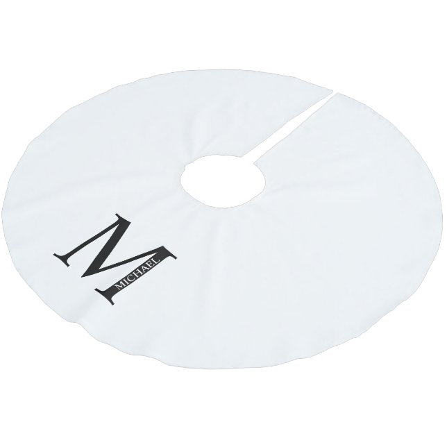 Personalised Monogram and Name Brushed Polyester T Brushed Polyester Tree Skirt (Angled)