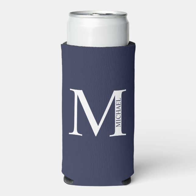 Personalised Monogram and Name Can Cooler (Seltzer Front)