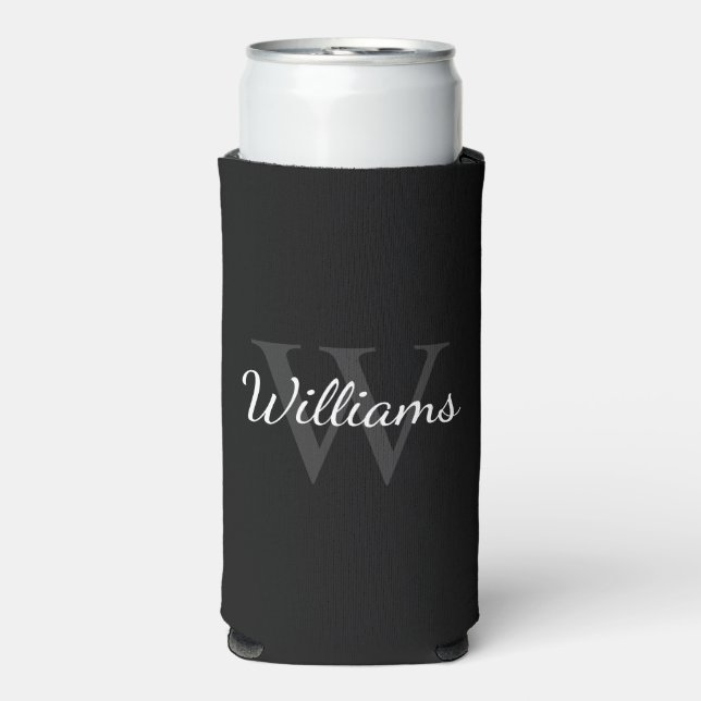 Personalised Monogram and Name Can Cooler (Seltzer Front)
