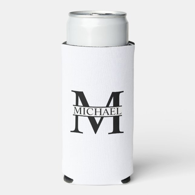 Personalised Monogram and Name Can Cooler (Seltzer Front)