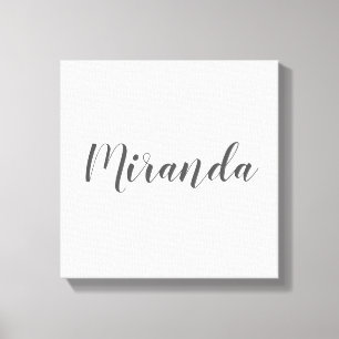 Personalised Monogram and Name Canvas Print