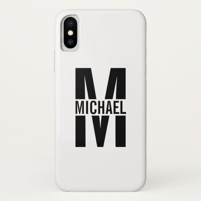 Personalised Monogram and Name Case-Mate iPhone Ca Case (Back)