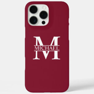 Personalised Monogram and Name iPhone 16 Pro Max Case