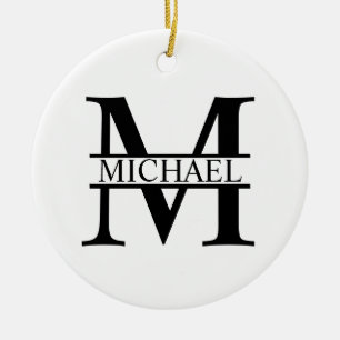 Personalised Monogram and Name Ceramic Ornament