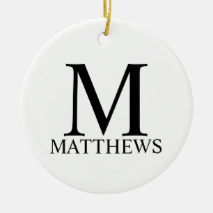 Personalised Monogram and Name Ceramic Ornament