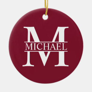 Personalised Monogram and Name Ceramic Ornament