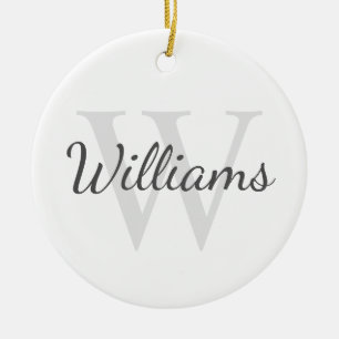 Personalised Monogram and Name Ceramic Ornament
