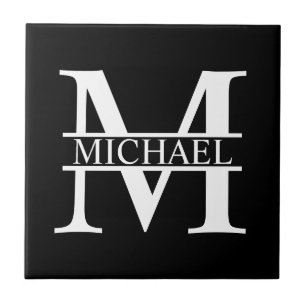 Personalised Monogram and Name Ceramic Tile