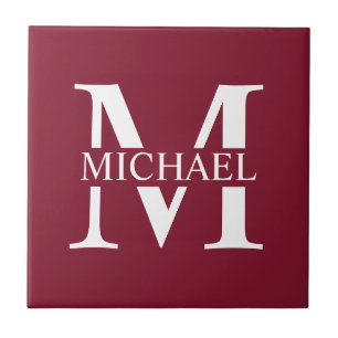Personalised Monogram and Name Ceramic Tile