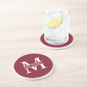 Personalised Monogram and Name Coaster