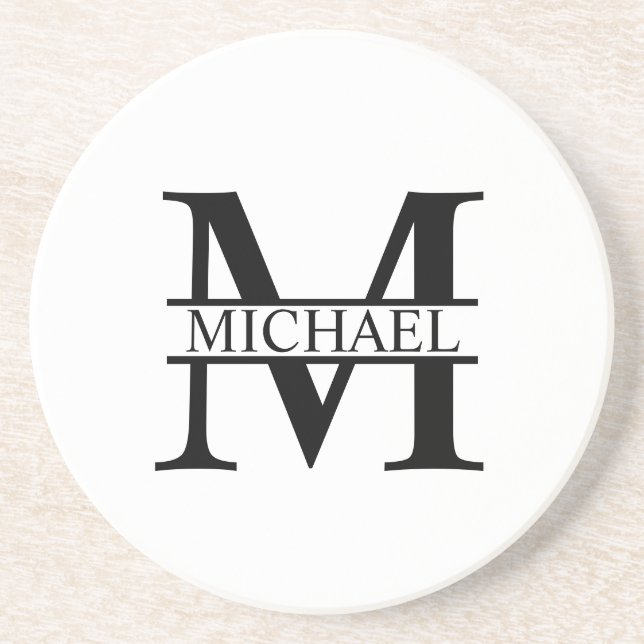 Personalised Monogram and Name Coaster (Front)
