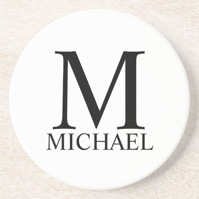 Personalised Monogram and Name Coaster (Front)