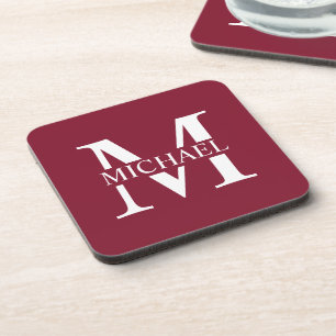 Personalised Monogram and Name Coaster