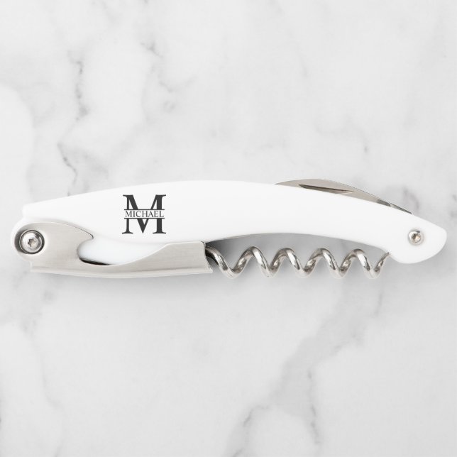 Personalised Monogram and Name Corkscrew (Front)