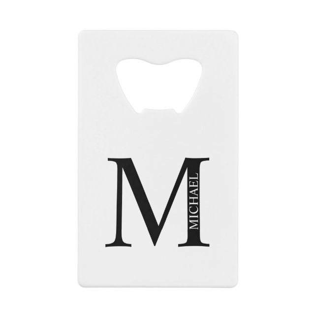 Personalised Monogram and Name Credit Card Bottle  (Front)