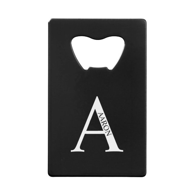 Personalised Monogram and Name Credit Card Bottle  (Front)