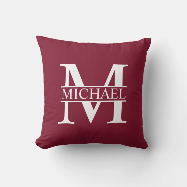Personalised Monogram and Name Cushion (Front)