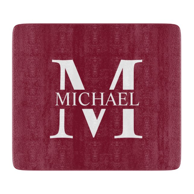 Personalised Monogram and Name Cutting Board (Front)