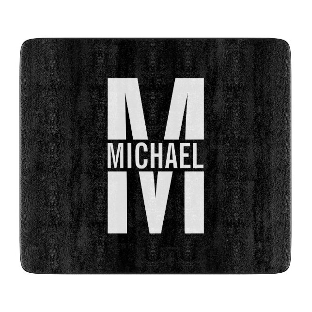 Personalised Monogram and Name Cutting Board (Front)
