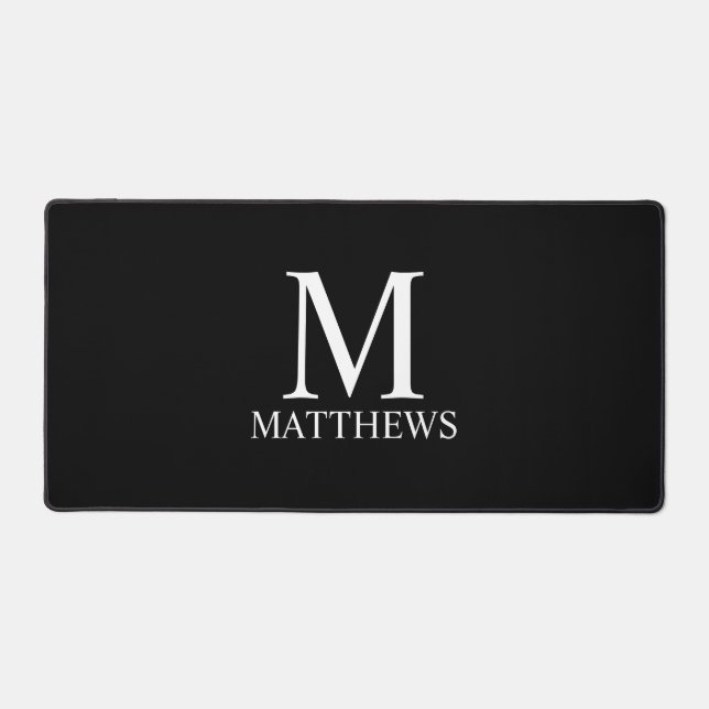Personalised Monogram and Name Desk Mat (Front)