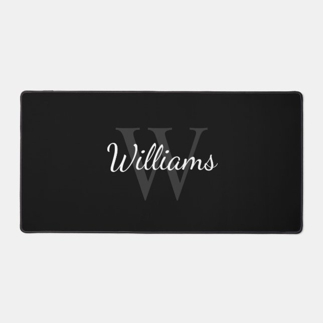 Personalised Monogram and Name Desk Mat (Front)