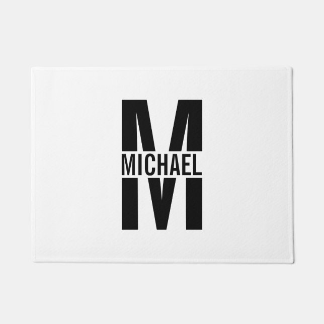 Personalised Monogram and Name Doormat (Front)