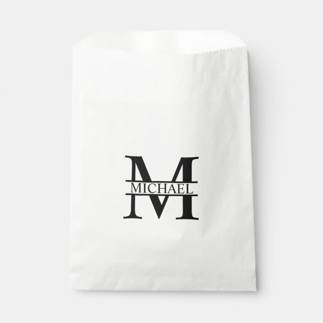 Personalised Monogram and Name Favour Bag (Front)