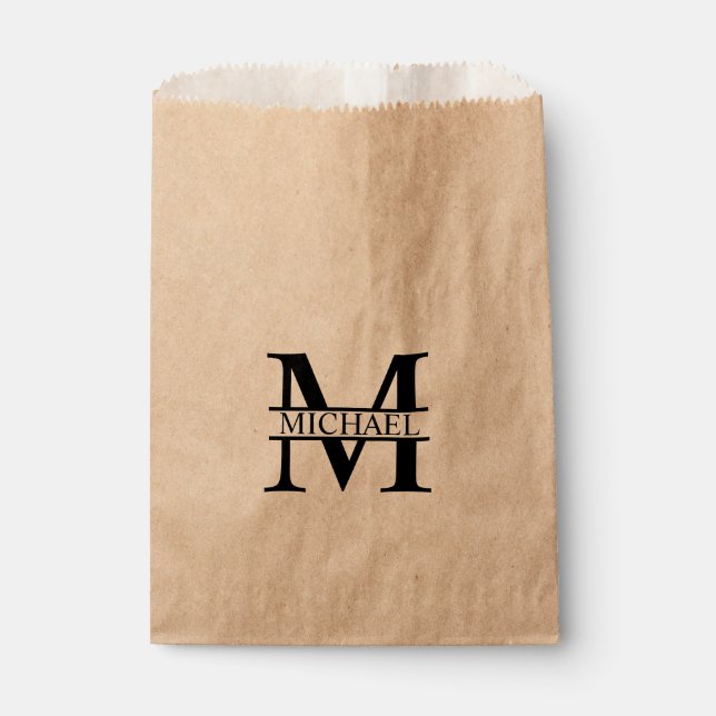Personalised Monogram and Name Favour Bag (Front)