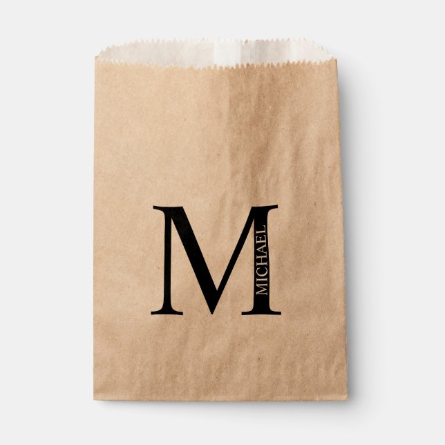 Personalised Monogram and Name Favour Bag (Front)