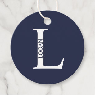 Personalised Monogram and Name Favour Tags