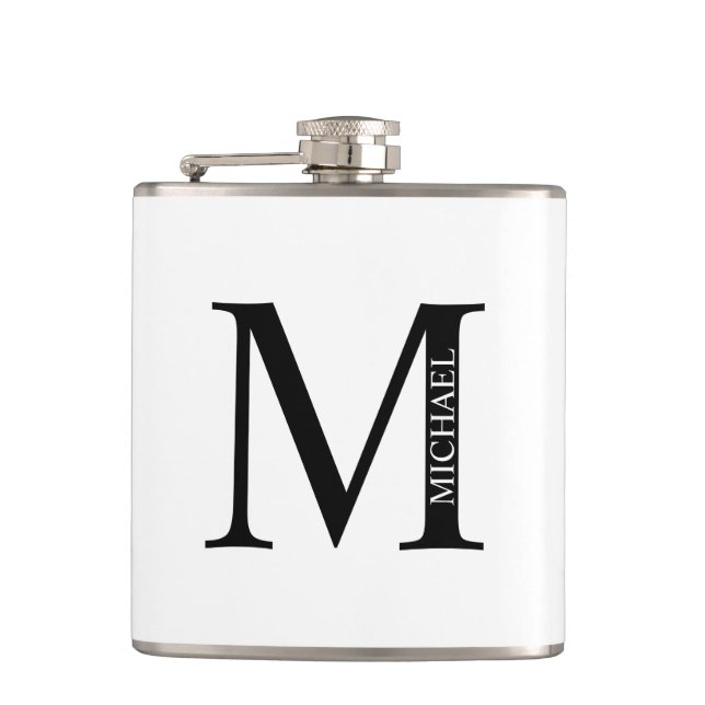 Personalised Monogram and Name Flask (Front)