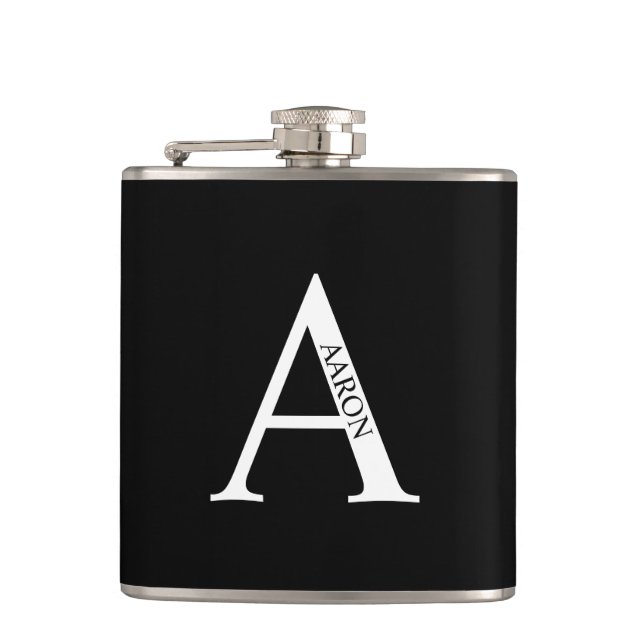 Personalised Monogram and Name Flask (Front)