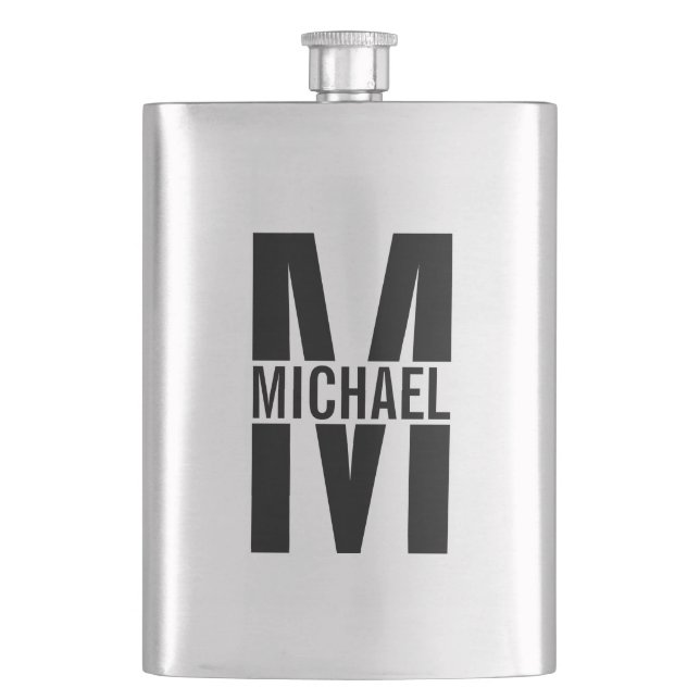 Personalised Monogram and Name Flask (Front)