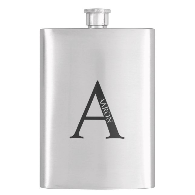 Personalised Monogram and Name Flask (Front)