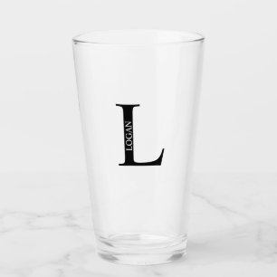 Personalised Monogram and Name Glass