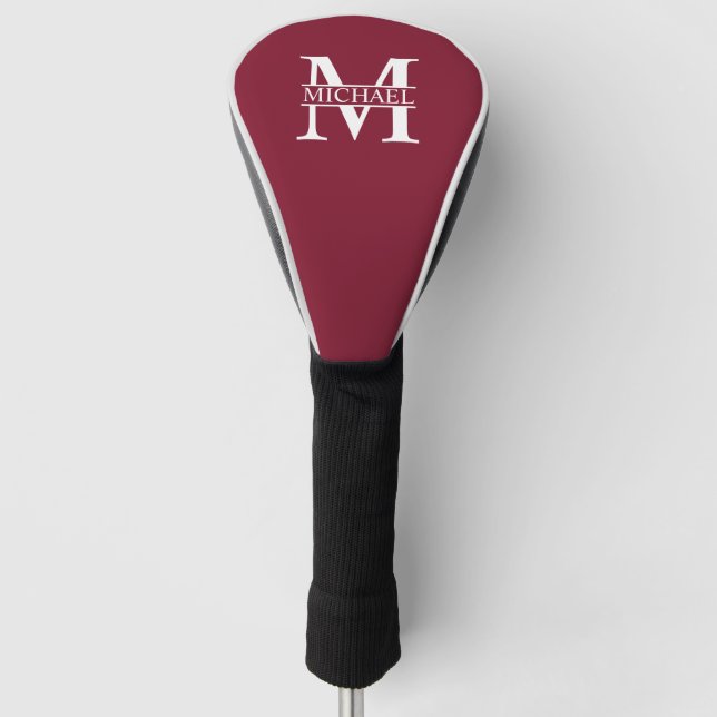 Personalised Monogram and Name Golf Head Cover (Front)