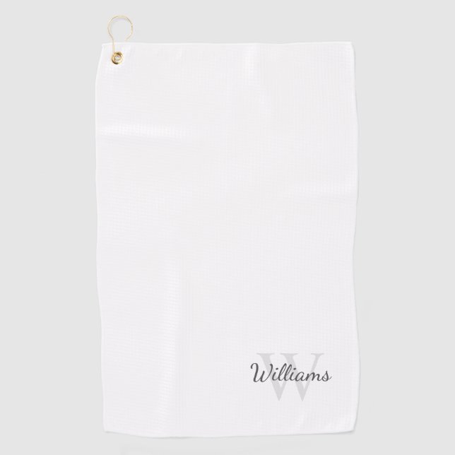 Personalised Monogram and Name Golf Towel (Front)