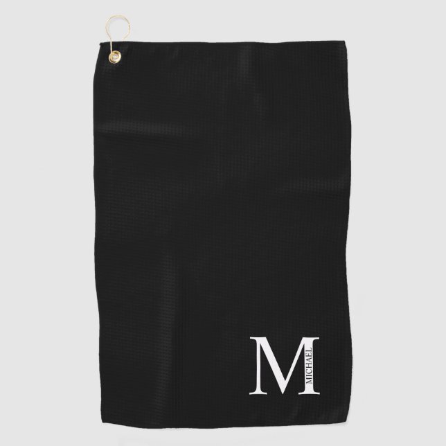Personalised Monogram and Name Golf Towel (Front)