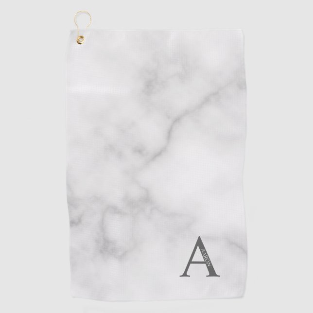 Personalised Monogram and Name Golf Towel (Front)