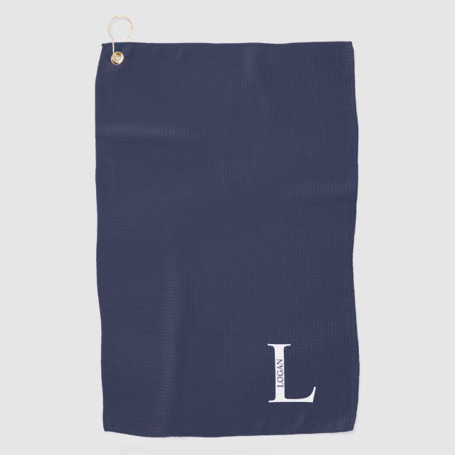 Personalised Monogram and Name Golf Towel (Front)