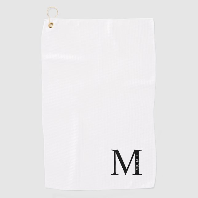 Personalised Monogram and Name Golf Towel (Front)