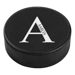 Personalised Monogram and Name Hockey Puck