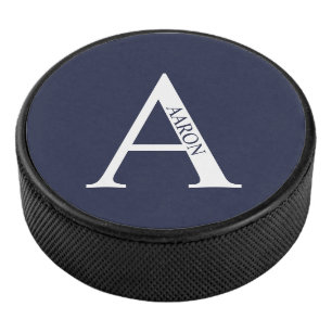 Personalised Monogram and Name Hockey Puck