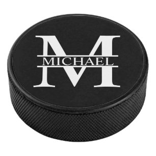 Personalised Monogram and Name Hockey Puck
